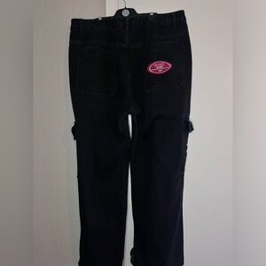 Black cargo wake Jeans.